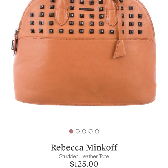 REBECCA MINKOFF STUDDED LEATHER TOTE *seen on PLL* - Picture 4 of 8